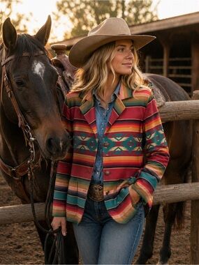 SILVERADO COLLECTION WESTERN RODEO OUTERWEAR YELLOWSTONE LANDMAN JACKET SZ M